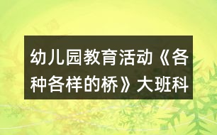 幼兒園教育活動《各種各樣的橋》大班科學教案