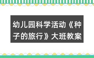 幼兒園科學(xué)活動《種子的旅行》大班教案反思