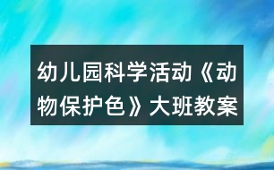 幼兒園科學(xué)活動《動物保護色》大班教案反思