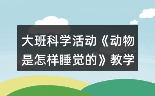 大班科學(xué)活動(dòng)《動(dòng)物是怎樣睡覺的》教學(xué)設(shè)計(jì)課后反思