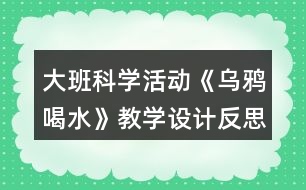 大班科學(xué)活動(dòng)《烏鴉喝水》教學(xué)設(shè)計(jì)反思