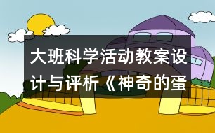 大班科學活動教案設計與評析《神奇的蛋殼》