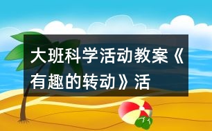 大班科學活動教案《有趣的“轉動”》活動設計反思