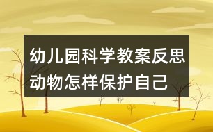 幼兒園科學(xué)教案反思動物怎樣保護(hù)自己