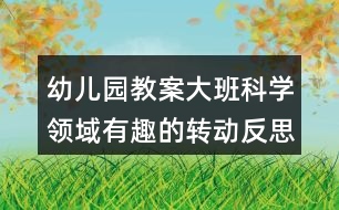 幼兒園教案大班科學領(lǐng)域有趣的轉(zhuǎn)動反思