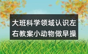 大班科學(xué)領(lǐng)域認(rèn)識左右教案小動物做早操反思