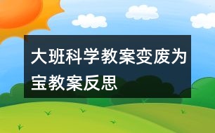 大班科學教案變廢為寶教案反思