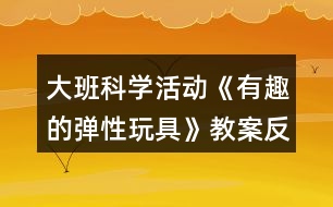 大班科學(xué)活動《有趣的彈性玩具》教案反思