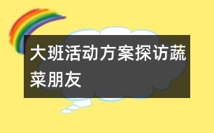 大班活動方案探訪蔬菜朋友