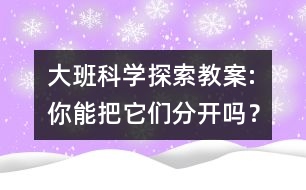 大班科學(xué)探索教案:你能把它們分開(kāi)嗎？