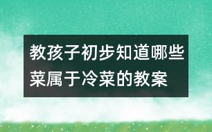 教孩子初步知道哪些菜屬于冷菜的教案