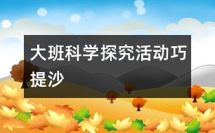 大班科學(xué)探究活動：巧提沙