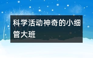 科學(xué)活動：神奇的小細(xì)管（大班）