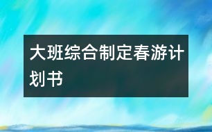 大班綜合：制定春游計(jì)劃書(shū)