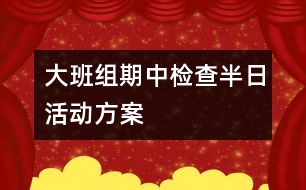 大班組期中檢查半日活動方案