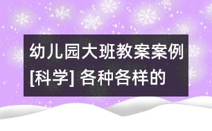 幼兒園大班教案案例[科學(xué)] 各種各樣的瓶子