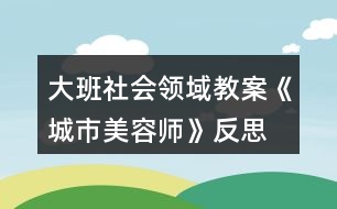 大班社會(huì)領(lǐng)域教案《城市美容師》反思