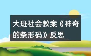 大班社會教案《神奇的條形碼》反思