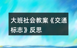 大班社會(huì)教案《交通標(biāo)志》反思