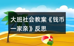 大班社會(huì)教案《錢幣一家親》反思