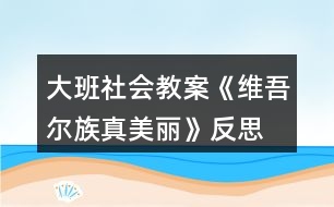 大班社會教案《維吾爾族真美麗》反思