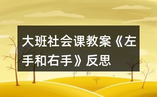 大班社會(huì)課教案《左手和右手》反思