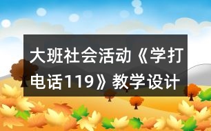 大班社會活動《學(xué)打電話119》教學(xué)設(shè)計反思