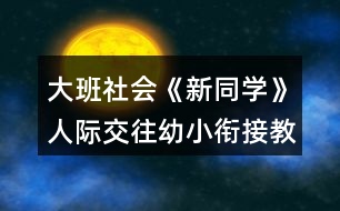 大班社會《新同學》人際交往幼小銜接教案反思