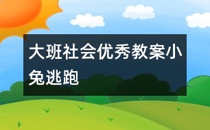 大班社會優(yōu)秀教案：小兔逃跑