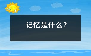 記憶是什么？