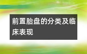 前置胎盤的分類及臨床表現(xiàn)