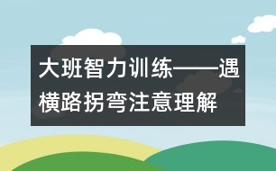 大班智力訓(xùn)練――遇橫路拐彎（注意、理解、判斷）