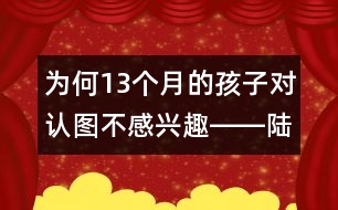 為何13個(gè)月的孩子對認(rèn)圖不感興趣――陸為之回答