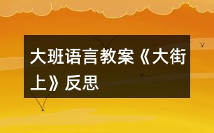 大班語(yǔ)言教案《大街上》反思