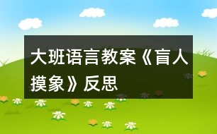 大班語言教案《盲人摸象》反思