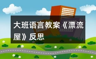 大班語言教案《漂流屋》反思