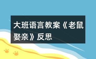 大班語(yǔ)言教案《老鼠娶親》反思