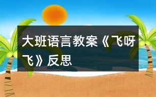 大班語(yǔ)言教案《飛呀飛》反思