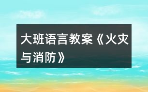 大班語(yǔ)言教案《火災(zāi)與消防》