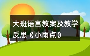 大班語言教案及教學反思《小雨點》