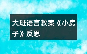 大班語(yǔ)言教案《小房子》反思