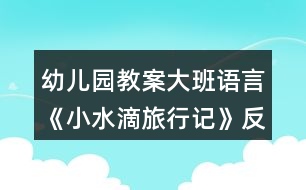 幼兒園教案大班語(yǔ)言《小水滴旅行記》反思