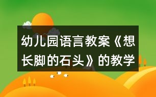 幼兒園語言教案《想長腳的石頭》的教學設計和反思