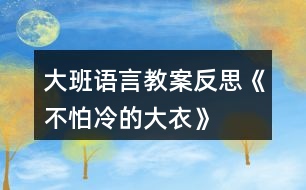 大班語(yǔ)言教案反思《不怕冷的大衣》