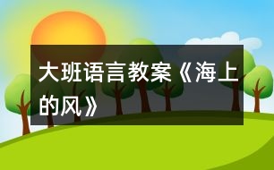 大班語言教案《海上的風(fēng)》