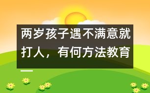 兩歲孩子遇不滿意就打人，有何方法教育――王文革回答