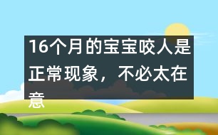 16個(gè)月的寶寶咬人是正?，F(xiàn)象，不必太在意