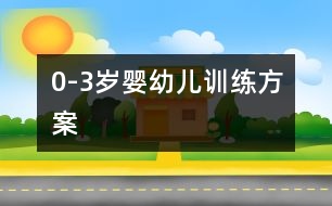 0-3歲嬰幼兒訓練方案