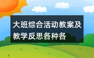 大班綜合活動教案及教學(xué)反思——各種各樣的汽車