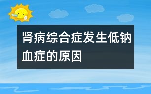 腎病綜合癥發(fā)生低鈉血癥的原因